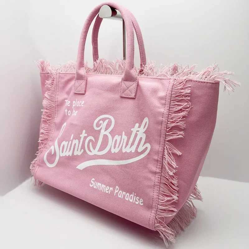 Light Luxury New Womens Large Capacity Tote Bag Fashion Comfortable Casual Travel Canvas Bag Striped Handmade Tassel Handbag W250522