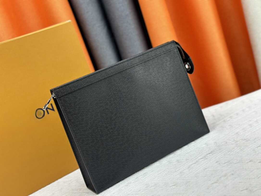 Designer handbags Men wallets High-end handbags Black checkered men's large-capacity black brown and grey wallets Business casual handbags