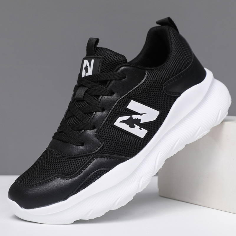 Unisex New Design Fashion Mesh Breathable Trendy Shoes Men Comfortable Low Top Running Shoes Casual Sports Sneakers All black Grayish blue Light purpl