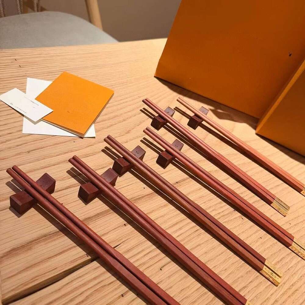 New Year's Red Sandalwood Set Carving Home Utensils Gift Chopsticks Lacquer Free Health 12315