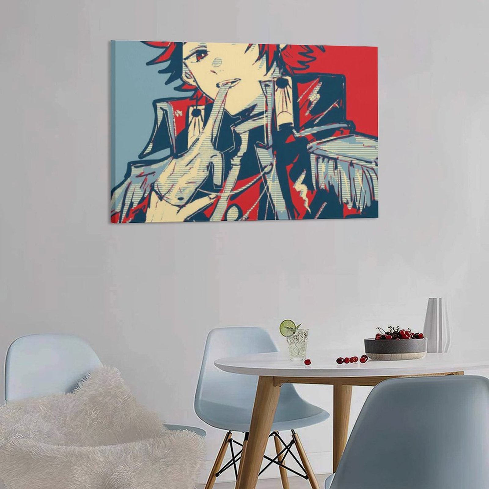 Home Decor Luxury Wall Art Hanging Picture-Rectangle Anime Giyu Tomioka Poster Frame-style Canvas Prints Wall Painting Wall Art Decor Print Picture