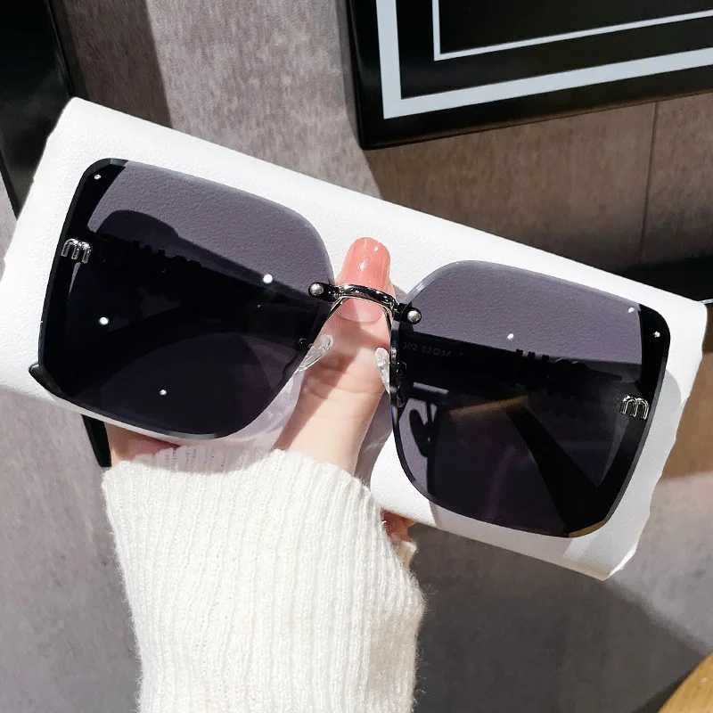 2025 new fashion trimmed sunglasses half frame high quality trend simple sunglasses for women with fine glitter(DS-1002) Y250522