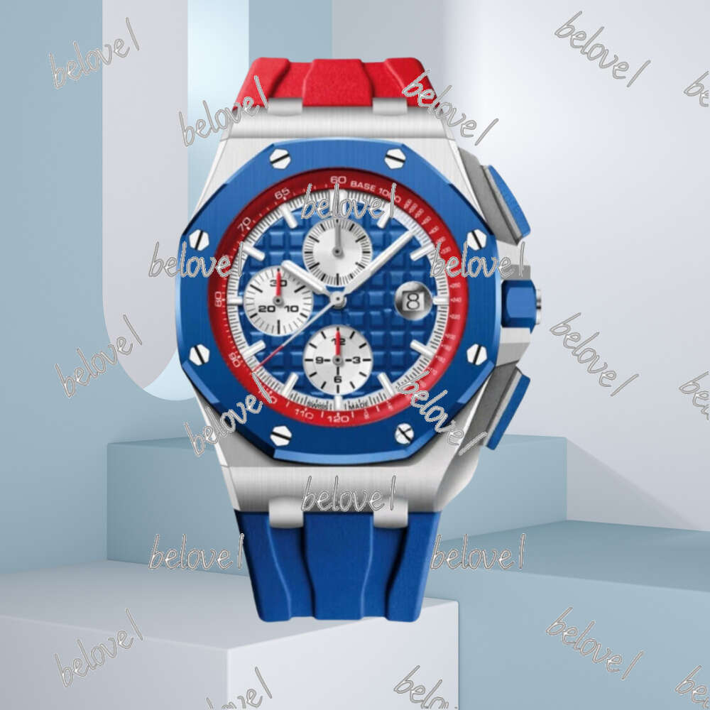 2025 NEW designer watch 5A Hot Selling Swiss High-End Six-Needle Men's Quartz Watch with Silicone Strap, Perfect for Sports and Casual Wear e0