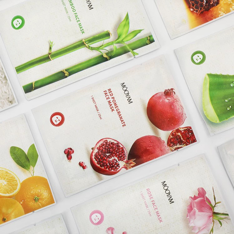 Bisu Tang Fruit and Plant Facial Mask Mixed-Pack 50Pcs