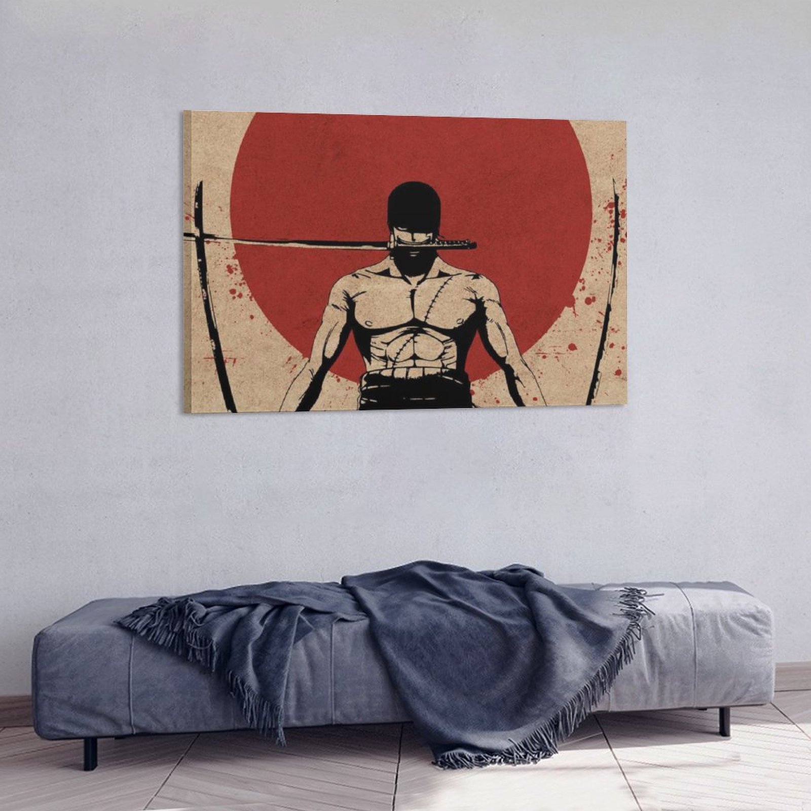 Home Decor Luxury Hanging Picture-Rectangle Roronoa Zoro Anime Poster Frame-style Canvas Prints Wall Painting Wall Art Decor Print Picture Paintings f