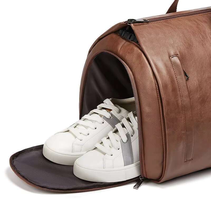 DHGadgets Outdoor PU leather luggage, business set men's luggage bag, travel bag