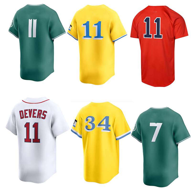 #11 Rafael Devers Jersey #36 Triston Casas Jersey Masataka Yoshida Brayan Bello Garrett Whitlock Trevor Story Ceddanne Rafaela Red Sox Jersey Custom Baseball Jerseys