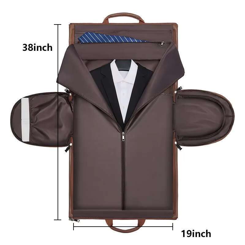 DHGadgets Outdoor PU leather luggage, business set men's luggage bag, travel bag