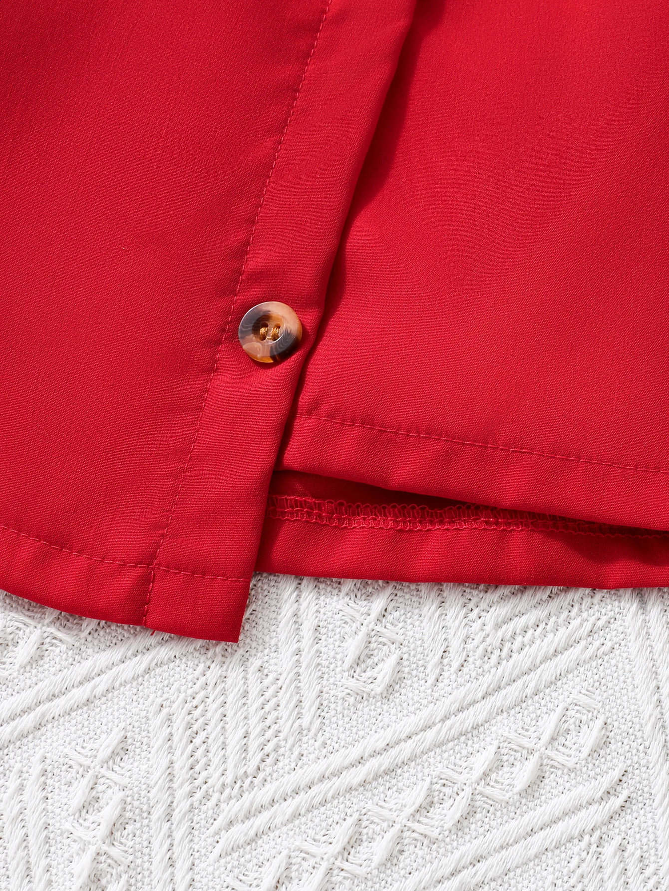 Summer Sweet Beauty Retro Hong Kong Style Red Top Half Skirt Two Piece Set 250517z