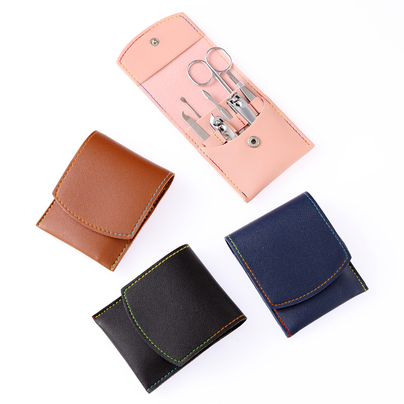 Set Of 7 Nail Clippers Scissors And Files With A Foldable Bag For Beauty Salon Manicure And Pedicure Tools