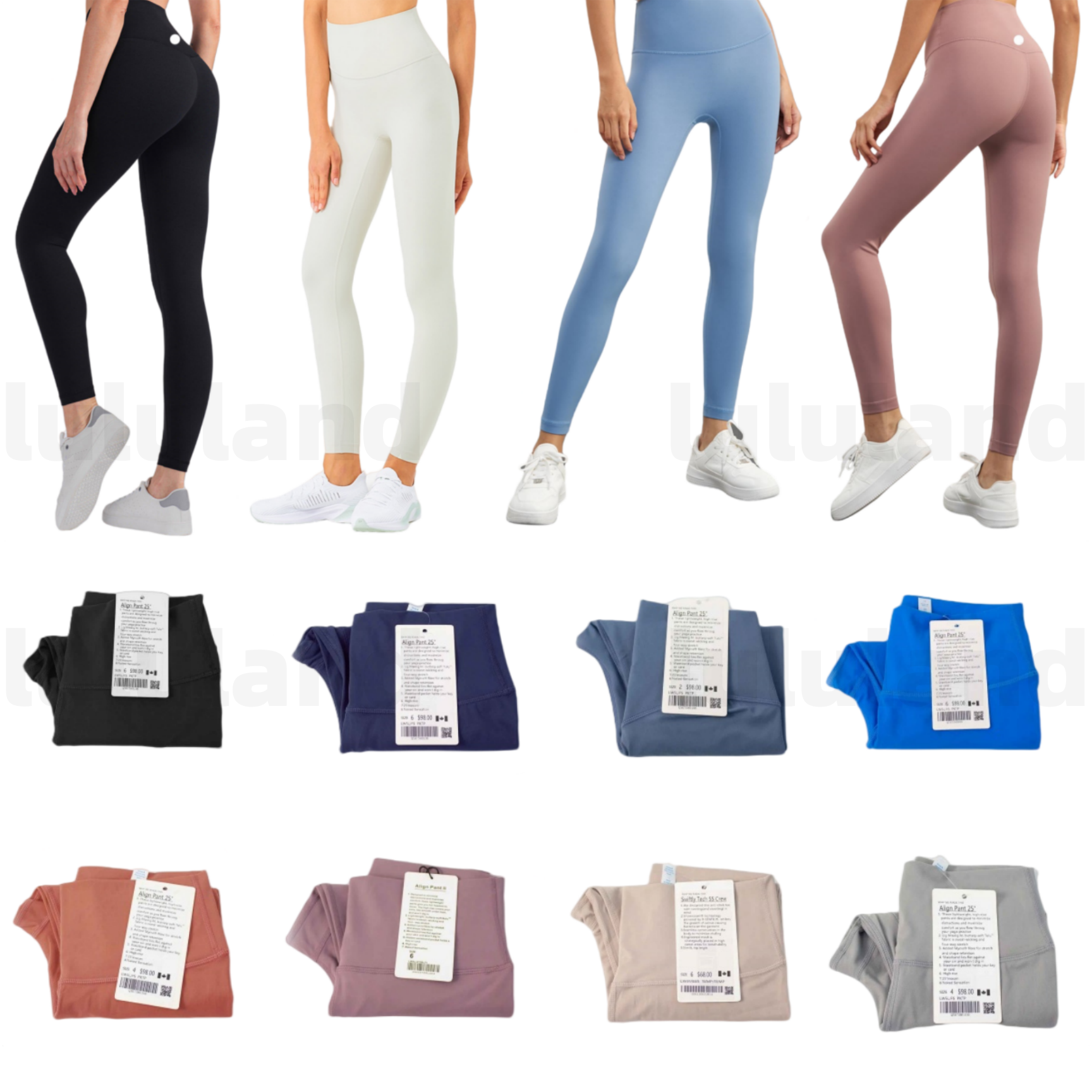 2025 5A Women Yoga Pants Push Ups Fitness Leggings Soft High Waist Hip Lift Elastic Sports Pants Gym Trousers Running Clothes Quick Dry pants lululys lemonlys pant