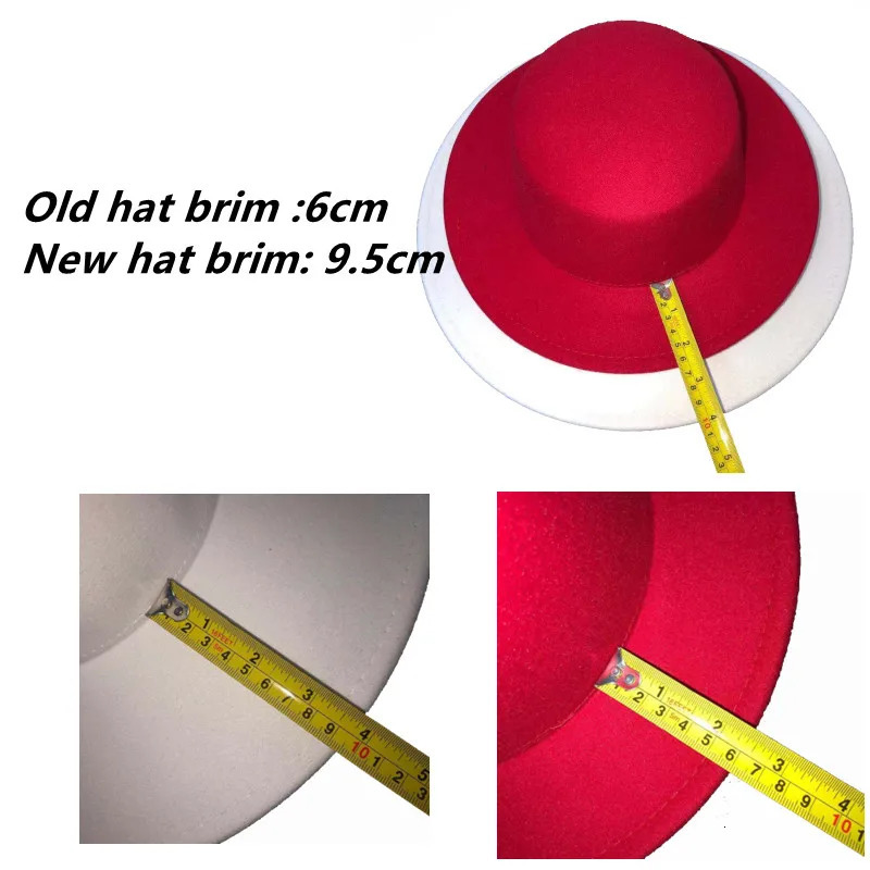 9.5cm brim fedora hat winter hat flat brim flat top jazz hat solid color flat side unisex jazz hat wholesale 250603