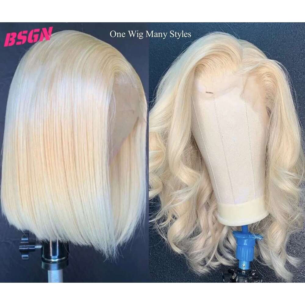 613 Bob 250% 13X4 HD Transparent Lace Frontal Wigs 100% Human Hair For Woman Wear and Go Glueless Wig