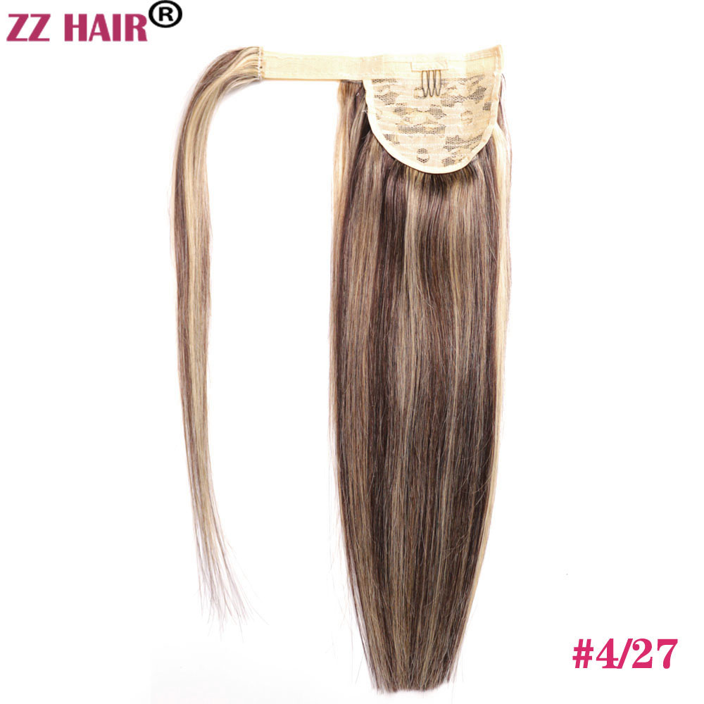 16"-24" Wrap Magic Ponytail Horsetail 60g-80g Clips in/on 100% Brazilian Remy Human hair Extension Natural Straight - view 8