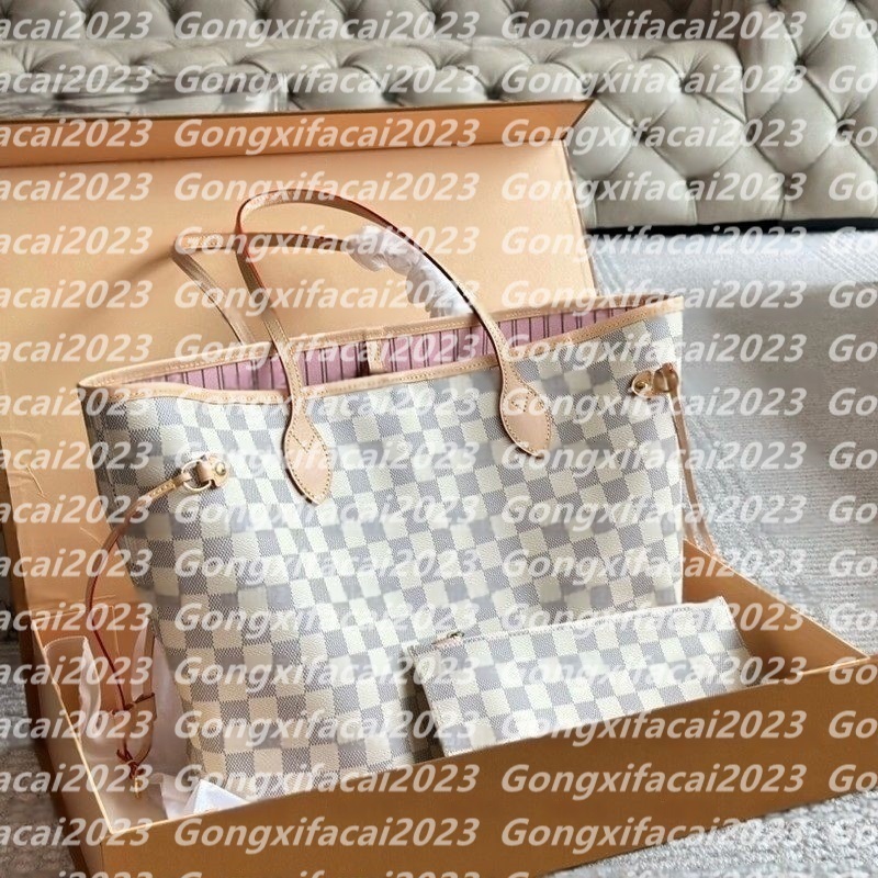 2pcs High qualitys Women bags Luxurys Handbags Ladies Designer Composite Bags Lady Clutch Bag Shoulder Tote Female Purse Wallet Handbag MM Size