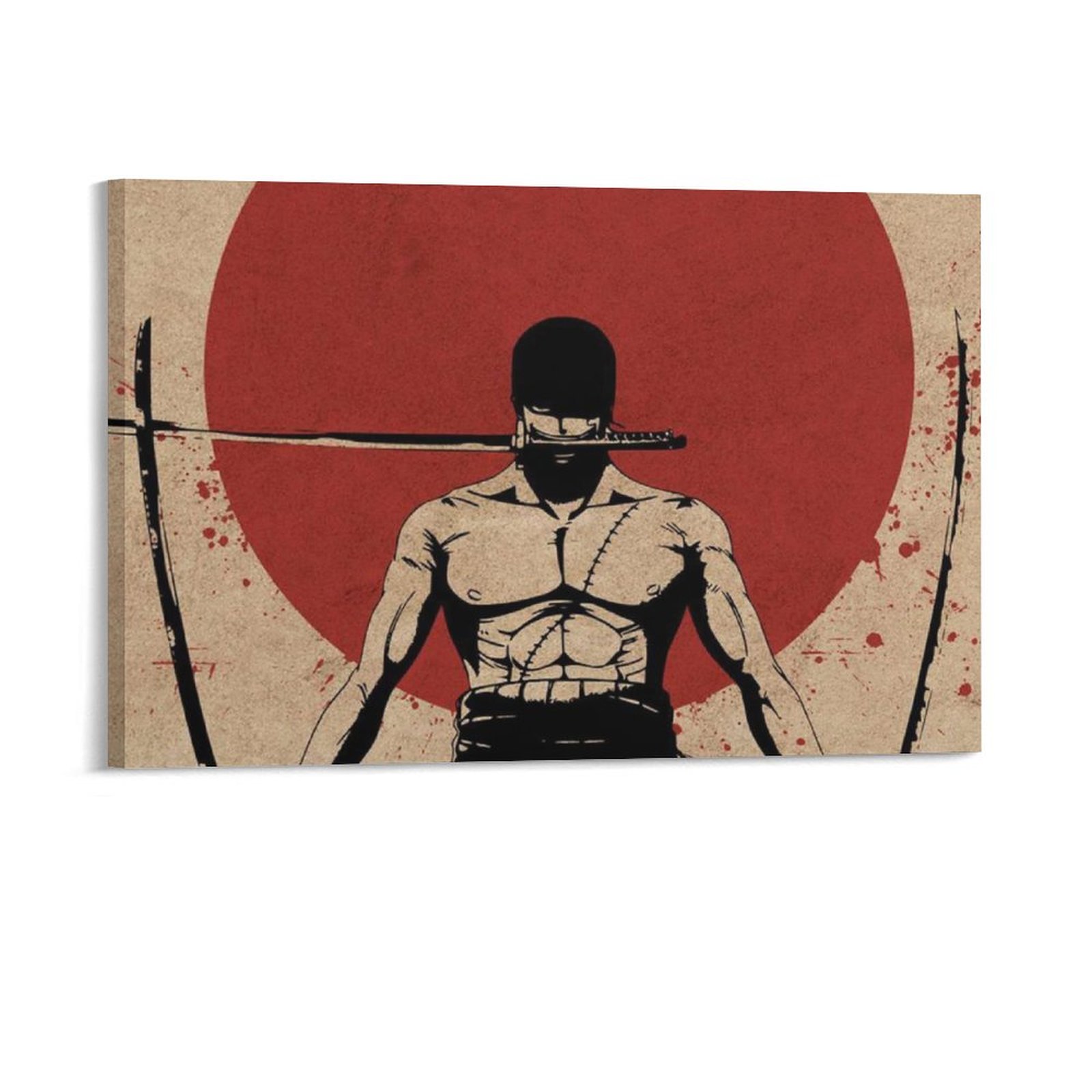 Home Decor Luxury Hanging Picture-Rectangle Roronoa Zoro Anime Poster Frame-style Canvas Prints Wall Painting Wall Art Decor Print Picture Paintings f