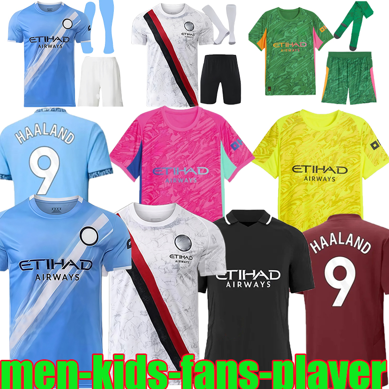 25 26 Mans Citys Soccer Jerseys HAALAND 24 25 DE BRUYNE FODEN PHILLIPS 2024 GREALISH FERRAN MAHREZ BERNARDO CANCELO Z RODRIGO Football Shirt Men Kids Kit