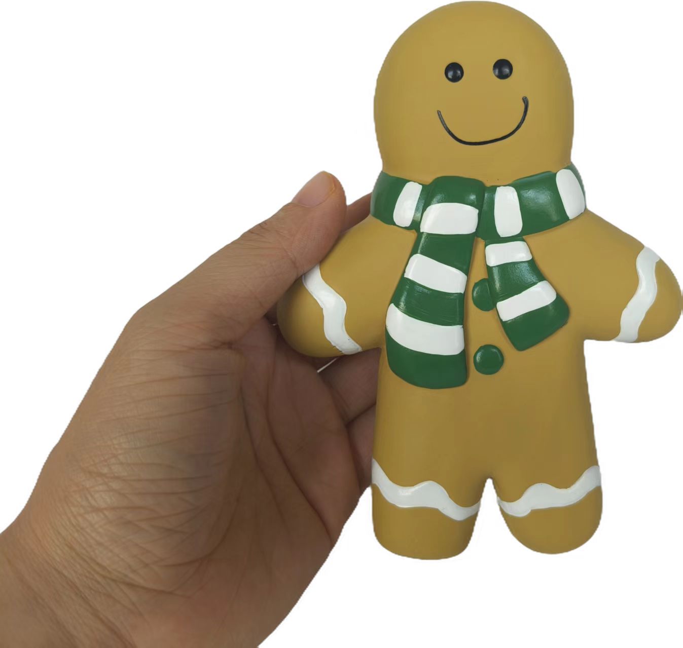 Natural Latex Dog Chew Toys - 15cm Gingerbread Man for Christmas 6pcs in One Pack