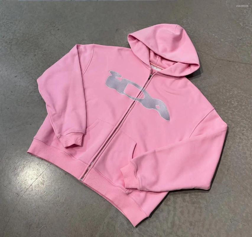 Mens Hoodies Letter Zipper Hoodie Men Clothing IDA Fashion Trendy Embroidery Oversized Loose Sweatshirt Women Street Zip Up Jacket