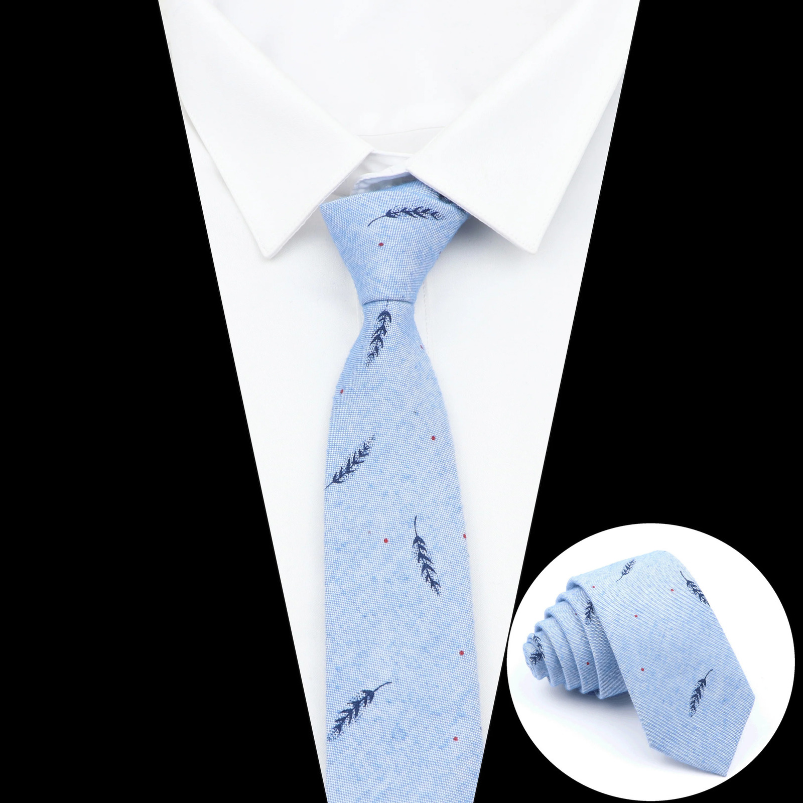 Cute Cartoon Cotton Tie For Men Women Feather Bird Necktie For Wedding Bussiness Casual Mans Neckties Flower Cravat Daily Wear 250522