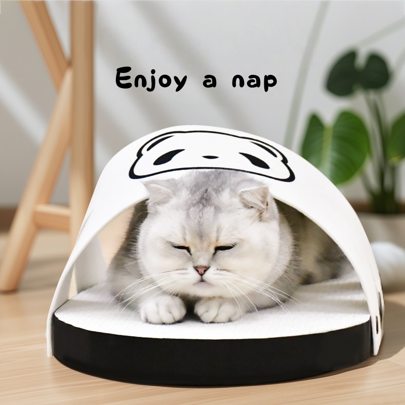 Slipper-Shaped Cat Scratcher with Cozy Felt Arch & Durable Kraft Paper Base - 50x27x18cm (19.7''x10.6''x7.1'')