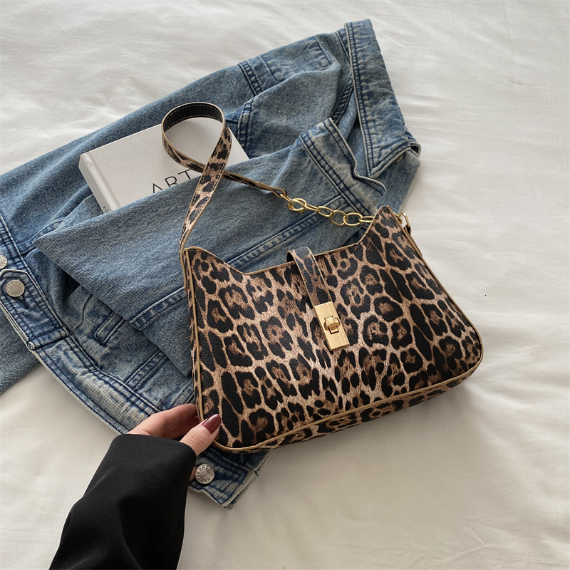 Free Delivery Designer Bag End Niche Leopard Print For Women 2025 New Popular Versatile Single Shoulder Underarm Spicy Girl Style Small Hand Luxury Ba