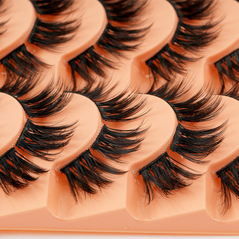 7 pairs Mink Eyelashes Invisible Band Fairy Lashes Extension Natural False Eyelashes 3D Faux Fluffy Wispy Mink Fake Lashes 240701