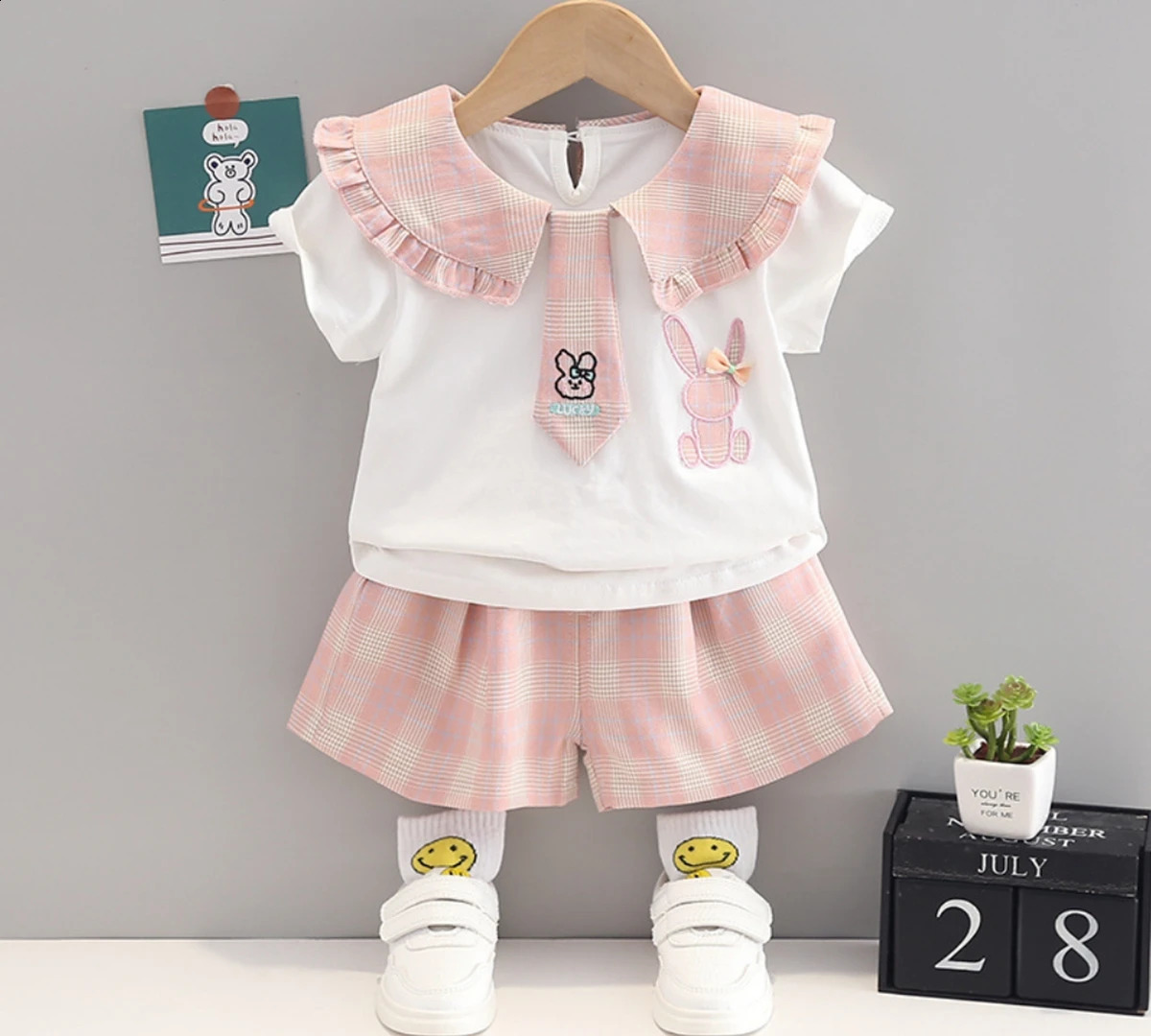 Summer born Children Clothing Set Baby Girls Boys Short Sleeve ShirtsShort Pants 2pcsSet Kids Tracksuit Suit 05 Year 250517z