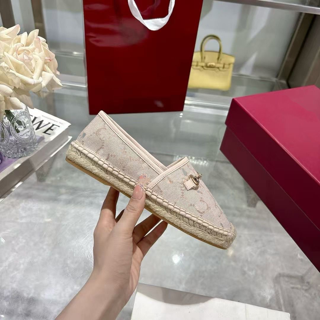 Femmes Jacquard Espadrille Locs Trainers en peau d'agneau Slip-On Toile plate Chaussures décontractées Lady Blanc Black Summer Sneakers extérieur