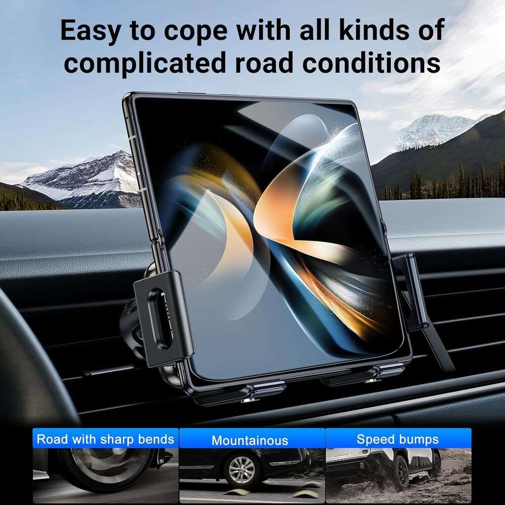 PANPHEN wireless Car Charger For Samsung Fold 5 Z Flip 5 For iPhone For Google Pixel 8 Pro 7.5-15W Fast Charging Auto Clamping Rotate Sensors