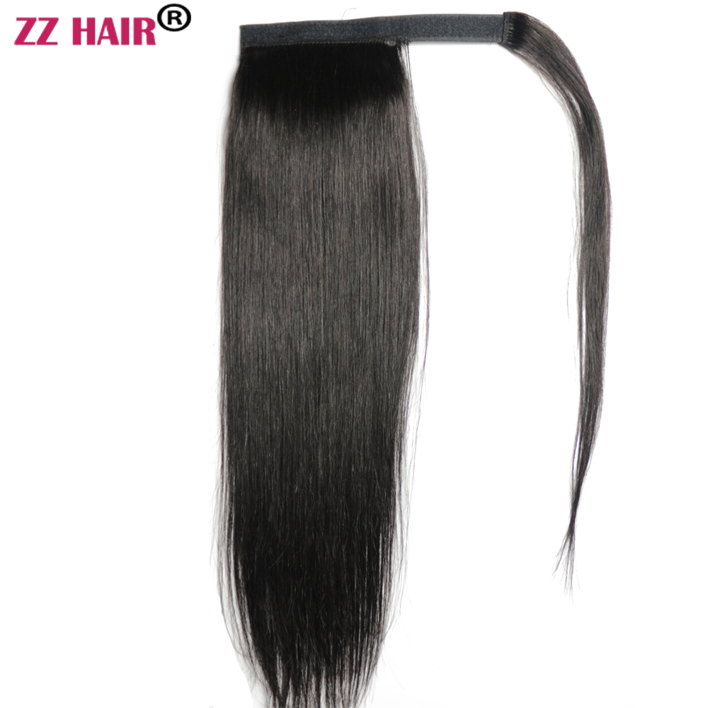 16"-24" Wrap Magic Ponytail Horsetail 60g-80g Clips in/on 100% Brazilian Remy Human hair Extension Natural Straight - view 6