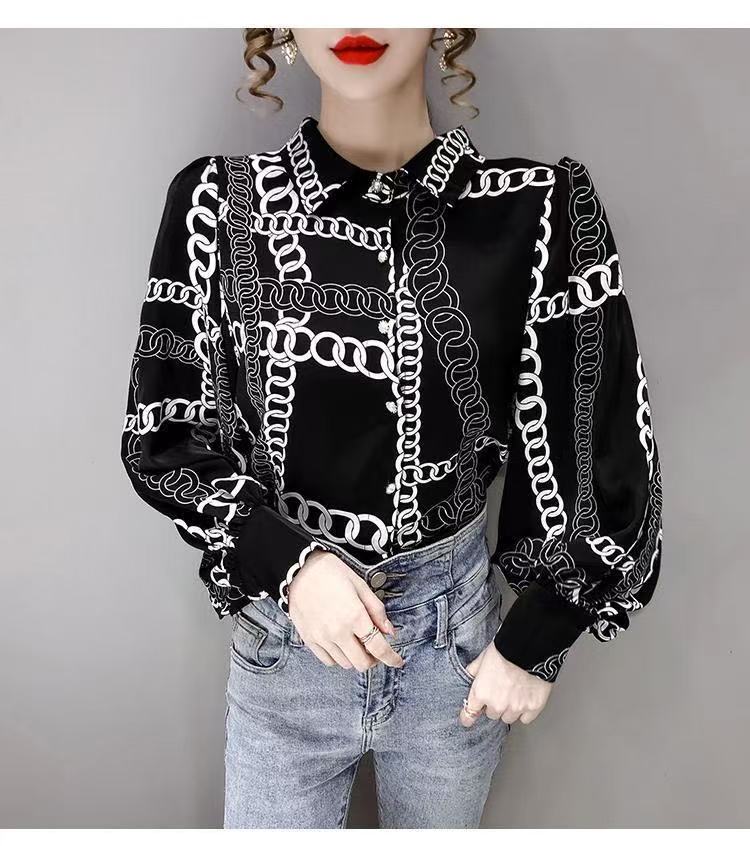 2025 spring Womens Shirts Designer Brand Long Sleeve Top Stylish sexy translucent gauze blouses plus size Loose office lady chiffon shirt tees tops