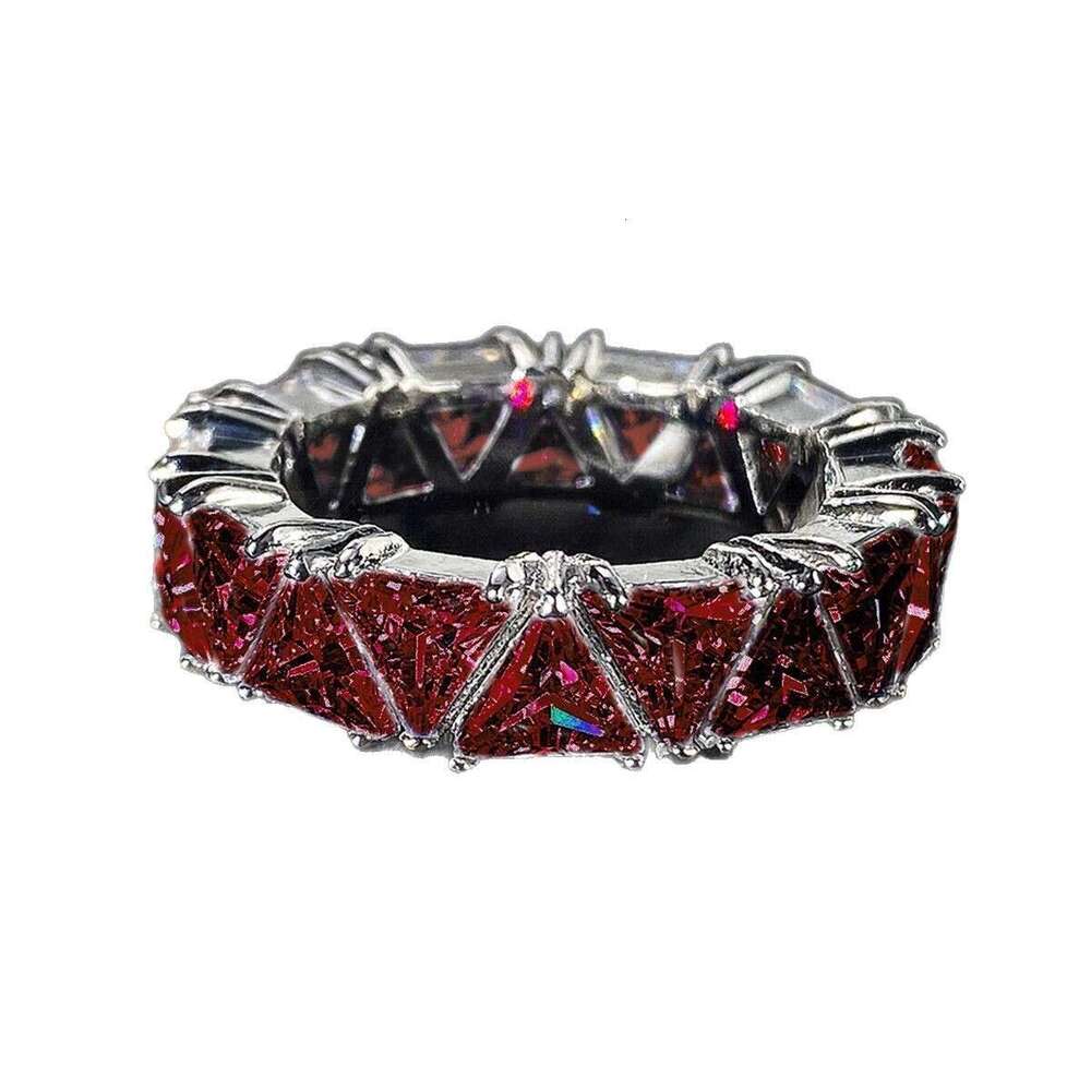 Zircon Closed Circle Pave Dia Ring for Women, Niche Jewelry Design