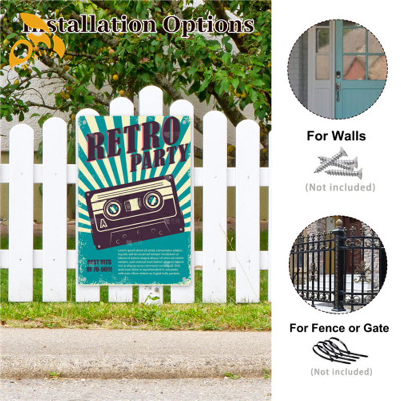 Free shipping customized Home Decor Decoration Decorative 8x12in vertical aluminum signboard