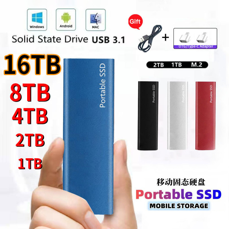 Cross-border solid state high-speed mobile hard disk foreign trade new expansion 1T4T storage backup ssd