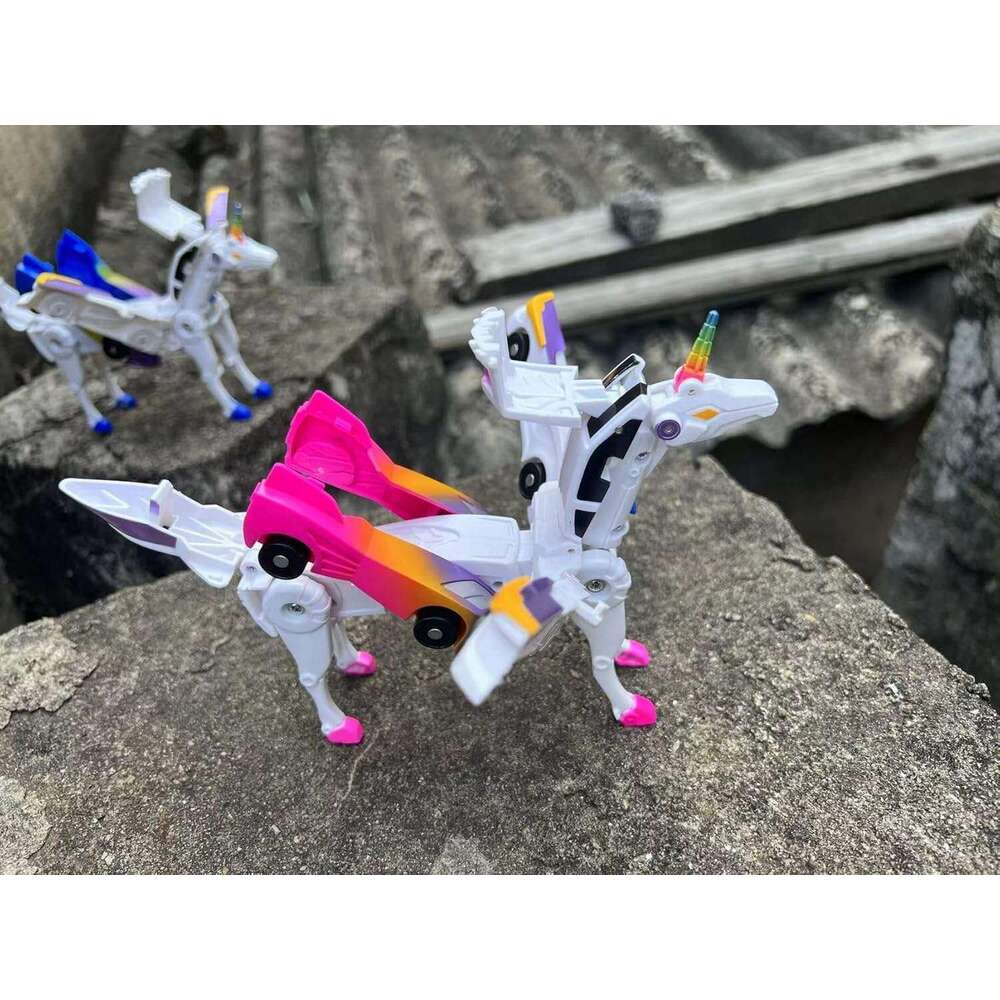 DHGadgets EPT Cool Transformed Unicorn Car Toy Mini Impact Deformation Robot Gift for Kids