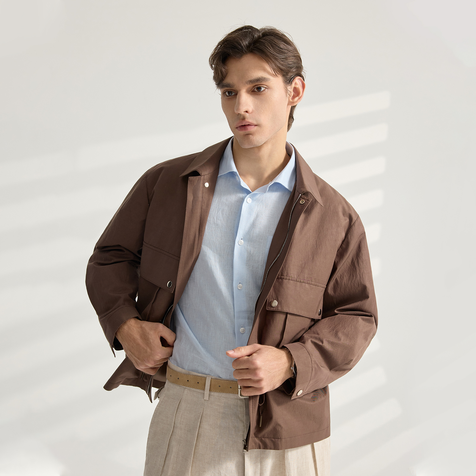 Stylish Men's Leisure Jacket - Versatile Fit/Luxury designer/Men's Business Casual Zip-Up Jacket/Slim Fit Zippered Office Blazer/Modern Mini