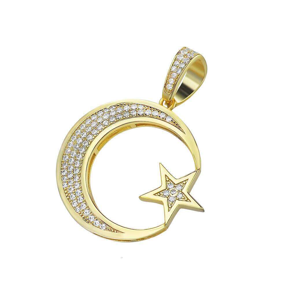 Fashion Dia Minimal Moon and Star Crescent Pendant for Women