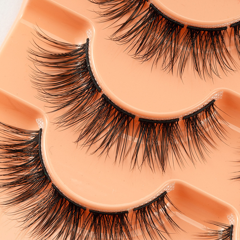 7 pairs Mink Eyelashes Invisible Band Fairy Lashes Extension Natural False Eyelashes 3D Faux Fluffy Wispy Mink Fake Lashes 240701