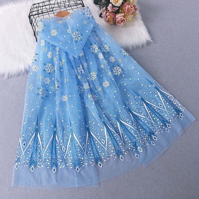 DISNEY toddler designer clothes infant designer clothes Girls' cape performance costume baby clothes designer Elsa princess Cape for children