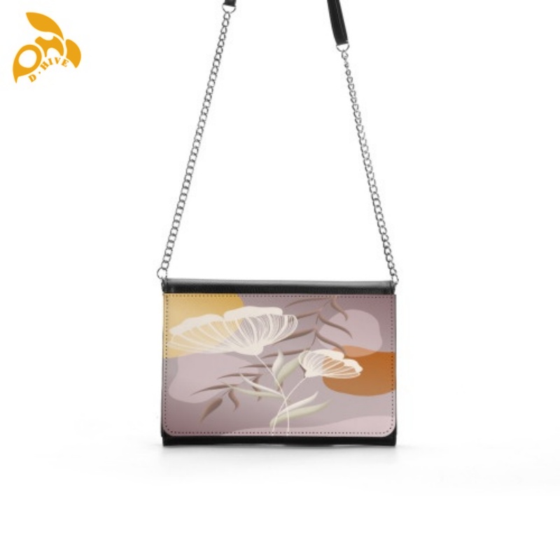 Free delivery.Fashion designers customize lightweight and high-quality full-print multi-functional shoulder bags in black