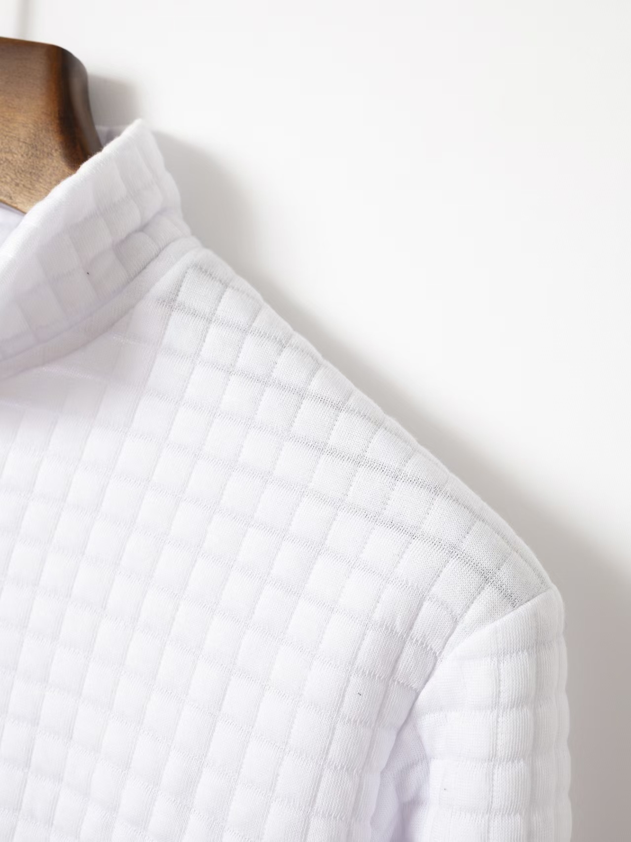 Men's Sporty Checkered Polo Sweatshirts: Unique Arm Zipper Element