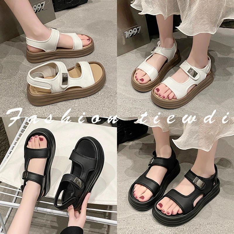 Womens fashionable warm sandals with open sole soft closure beach womens shoes platform lightweight and comfortable 250421BJ - view 3