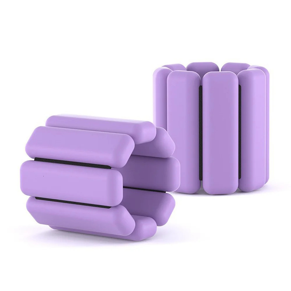 2LB2pc Silicone Adjustable Sports Gym Band Wearable Wrist Ankle Weights Bracelet Leg Wrist Weight-Bearing Fitness Massage Belt 250522