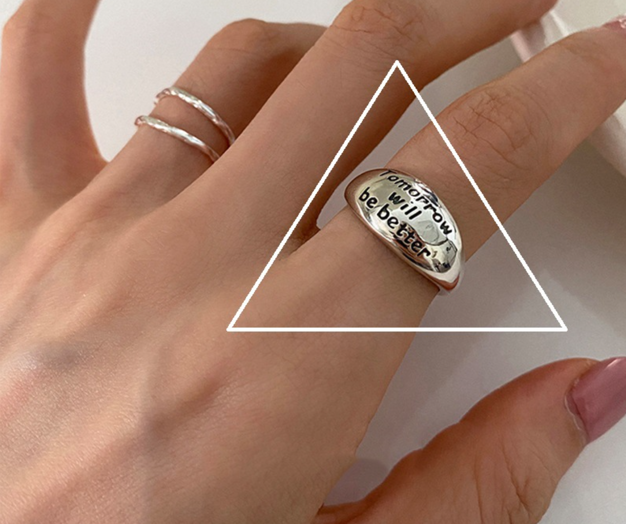 925 silver ring that does not fade, niche opening retro European and American index finger love pure silver jewelry ring Refers to wholesale women 333