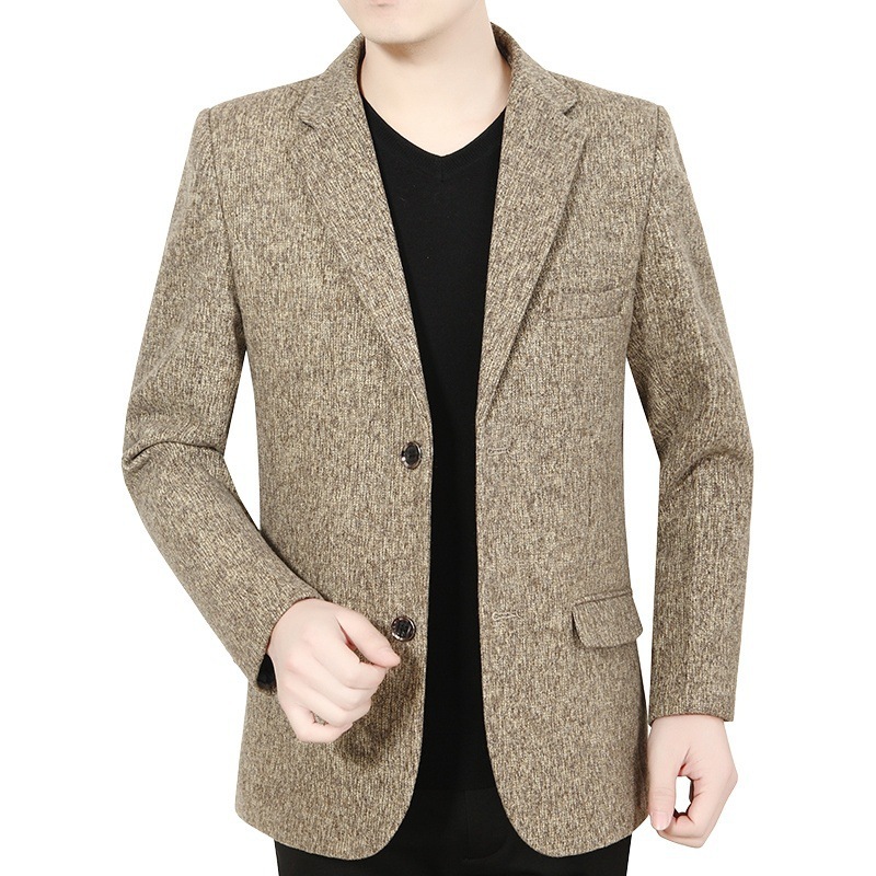 k1249 Men's Woolen Suit Jacket with Slim Fit Design for Winter Business Wear