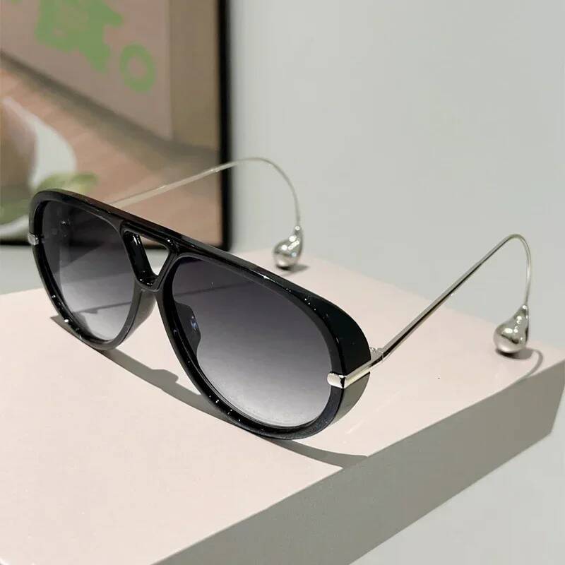 Brand Designer Oversized Pilot Sunglasses Women For Men 2025 Popular Vintage Sun Glasses Punk Double Bridge Shade UV400