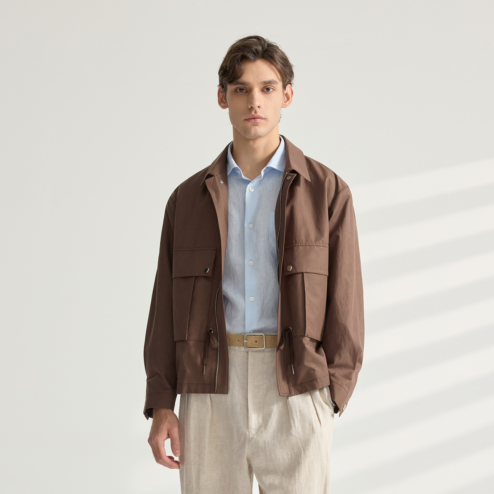 Stylish Men's Leisure Jacket - Versatile Fit/Luxury designer/Men's Business Casual Zip-Up Jacket/Slim Fit Zippered Office Blazer/Modern Mini