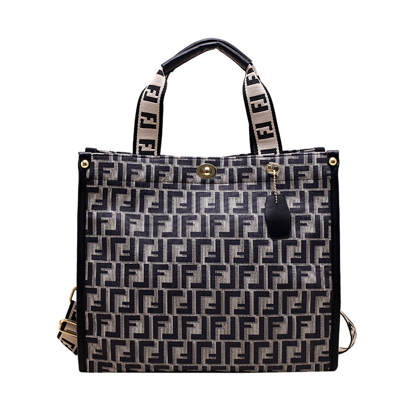 Women's bag new printing large capacity tote bag small commuting senior sense shoulder bag 2025