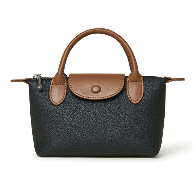 New handbag leather shoulder 2024 spring/summer dumpling diagonal cross women's top layer cowhide small bag
